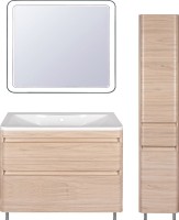 Мебель для ванной комнаты Style Line Атлантика 100 Люкс Plus, напольная, ясень перламутр