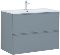 Тумба под раковину без столешницы Aquanet Арт 90 подвесная, мисти грин