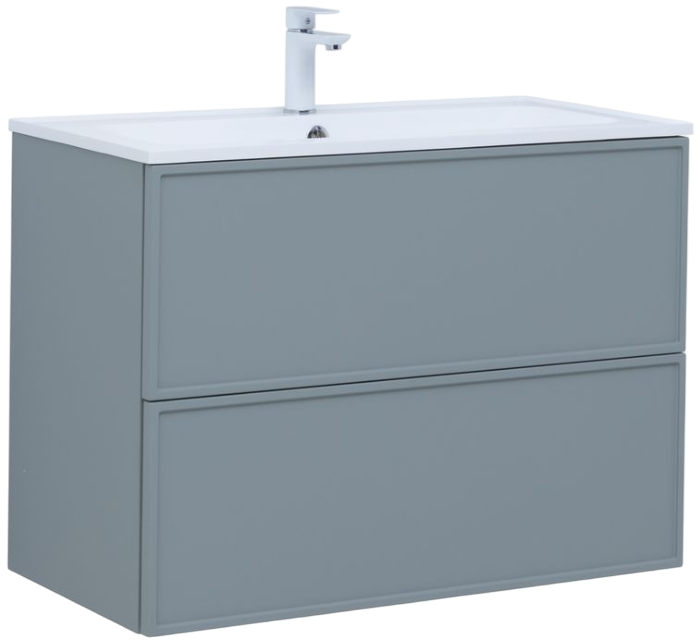 Тумба под раковину без столешницы Aquanet Арт 90 подвесная, мисти грин