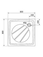 Поддон для душа Ravak Galaxy Pro Perseus Pro-80 матовый белый