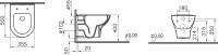 Комплект Унитаз подвесной VitrA Zentrum 55795B003-0075 + Крышка 801-003-019 с микролифтом + Инсталляция TECE Base 9400413 4 в 1 с кнопкой смыва