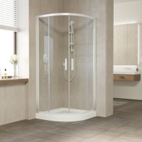 Душевой уголок Vegas Glass ZS 110 01 01 профиль белый, стекло прозрачное