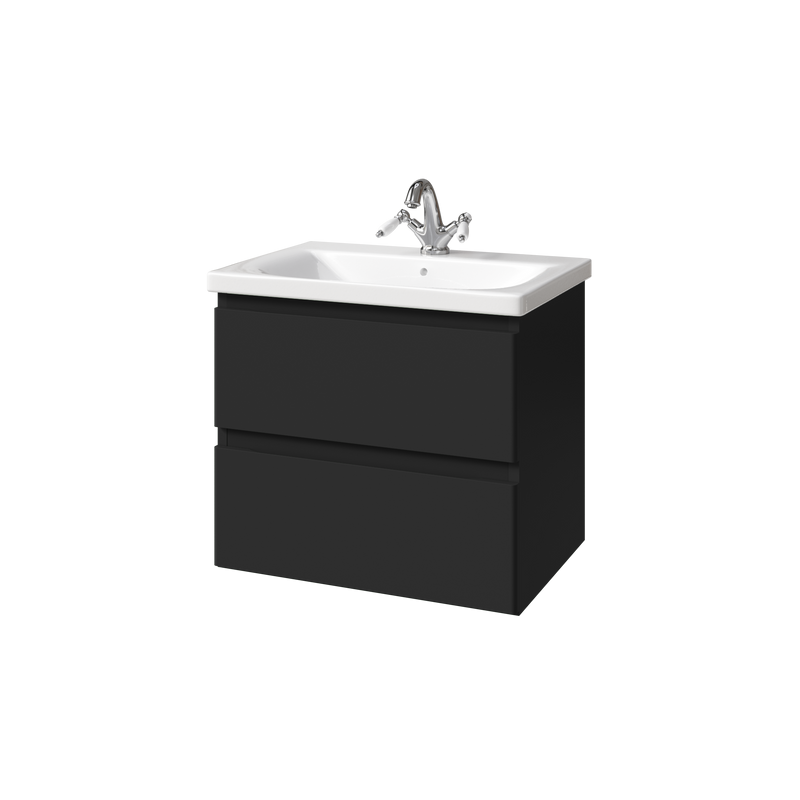 Тумба под раковину без столешницы Caprigo Forte 65 подвесная, черная