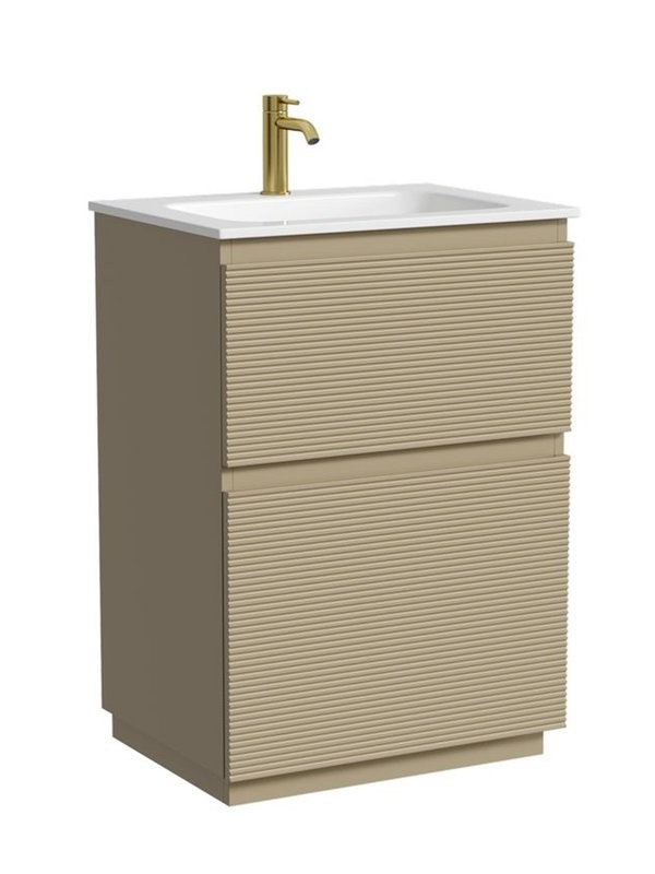 Тумба с раковиной Sancos Folk Floor 60 напольная, капучино, раковина CN7011