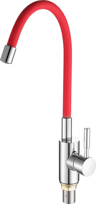 Смеситель для кухни Fashun A4053+B06 хром, красный