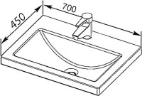 Мебельная раковина Aquanet SenSea TS-27762