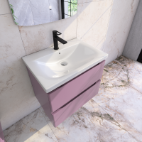 Тумба с раковиной Caprigo Forte 65 подвесная, лиловая