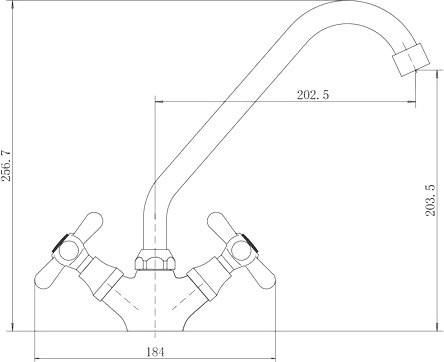 Смеситель для кухни Fashun A4125 хром