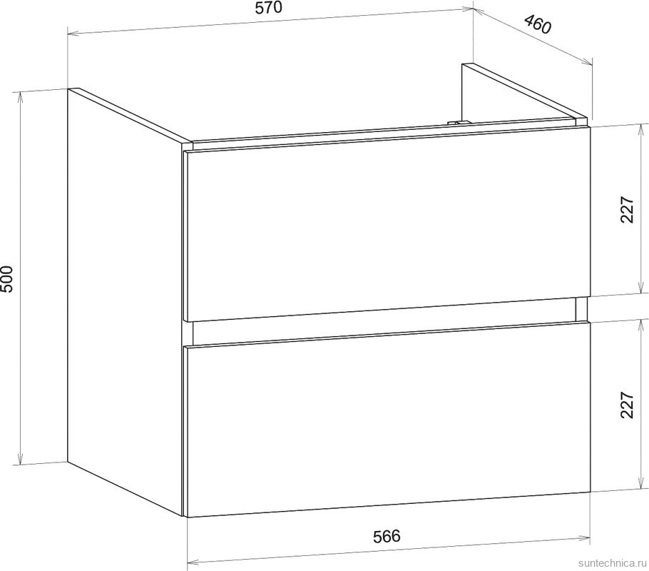 Мебель для ванной комнаты Art&Max Techno подвесная, 60, смоки софт
