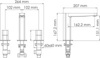 Смеситель для раковины Wasserkraft Nuthe 9135 черный soft-touch