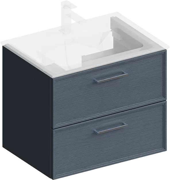 Тумба под раковину KERAMA MARAZZI Piano Classic 65 подвесная, ясень синий матовый