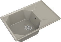 Комплект Мойка GranFest Unique GF-U-740L топаз + Смеситель MEGA Ege MG-PL10 хром