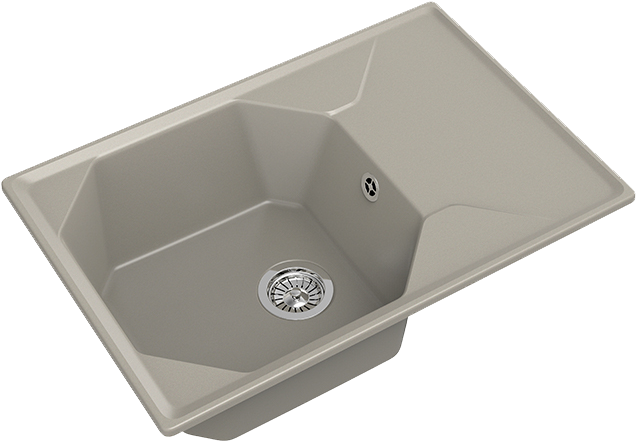 Комплект Мойка GranFest Unique GF-U-740L топаз + Смеситель MEGA Ege MG-PL10 хром