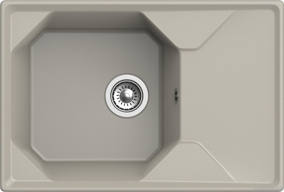 Комплект Мойка GranFest Unique GF-U-740L топаз + Смеситель MEGA Ege MG-PL10 хром
