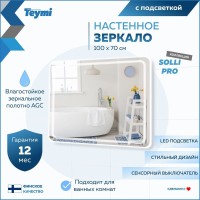 Зеркало в ванную с подсветкой Teymi Solli Pro 100х70 LED сенсор T20256 Зеркало в ванную с подсветкой Teymi Solli Pro 100х70 LED сенсор T20256