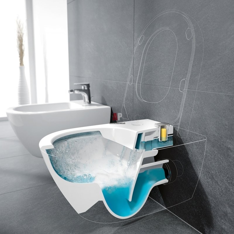 Комплект Унитаз подвесной Villeroy & Boch Subway 2.0 + Крышка 9M78S101 с микролифтом, петли хром + Инсталляция Geberit Duofix Delta 458.163.21.1 с кнопкой смыва, хром + Звукоизоляция