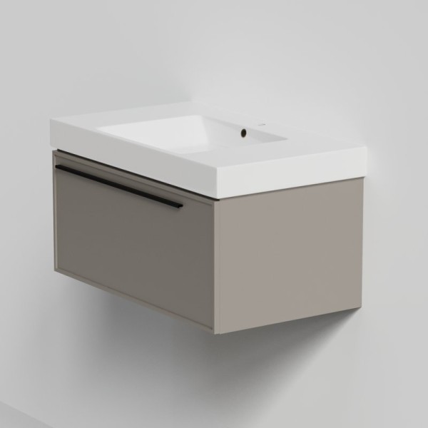 Тумба с раковиной La Fenice Elba 80 подвесная, cappuccino, раковина Cubo 80