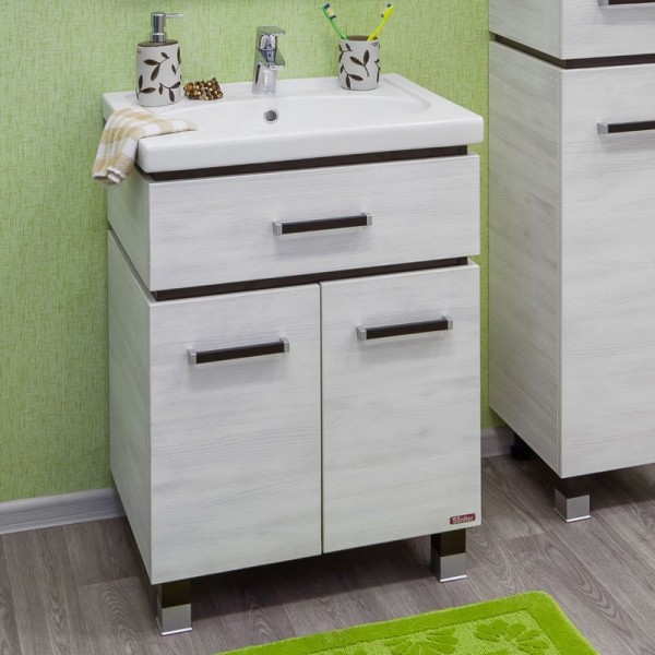 Тумба под раковину Sanflor Техас 60, венге, северное дерево светлое