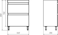 Мебель для ванной комнаты ASB-Mebel Коста 60 ясень белый Мебель для ванной комнаты ASB-Mebel Коста 60 ясень белый