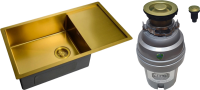 Комплект Мойка Zorg Light + Измельчитель ZR-75 D BRONZE