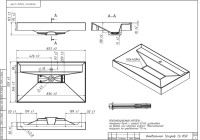 Тумба с раковиной Belux Сиртаки 85 подвесная, белая матовая