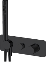 Встраиваемый смеситель для душа и ванны Allen Brau Liberty 5.33009-31 С ВНУТРЕННЕЙ ЧАСТЬЮ, матовый черный