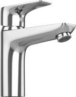 Тумба с раковиной Style Line Даллас 140 R люкс, белая + Смеситель для раковины Kludi Pure&Solid 342920575