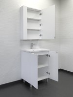 Мебель для ванной комнаты Comforty Лима 60Н напольная, матовая белая