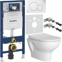 Комплект Унитаз подвесной VitrA Zentrum 55795B003-0075 + Крышка 801-003-019 с микролифтом + Инсталляция Geberit Duofix UP 320 111.300.00.5 + Кнопка Sigma 01 115.770.11.5 белая + Крепления 111.815.00.1 к стене + Звукоизоляция