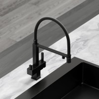 Смеситель для кухни Sancos Moro SC4006MB с гибким изливом, матовый черный