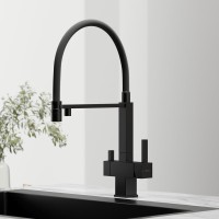 Смеситель для кухни Sancos Moro SC4006MB с гибким изливом, матовый черный