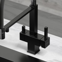 Смеситель для кухни Sancos Moro SC4006MB с гибким изливом, матовый черный