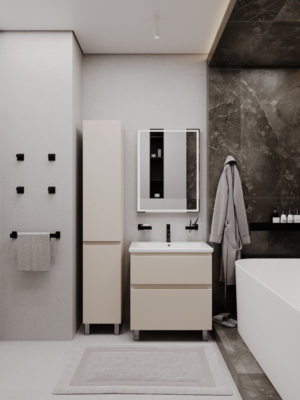 Тумба напольная SanStar Riana 70 Без раковины для ванной комнаты, cappuccino