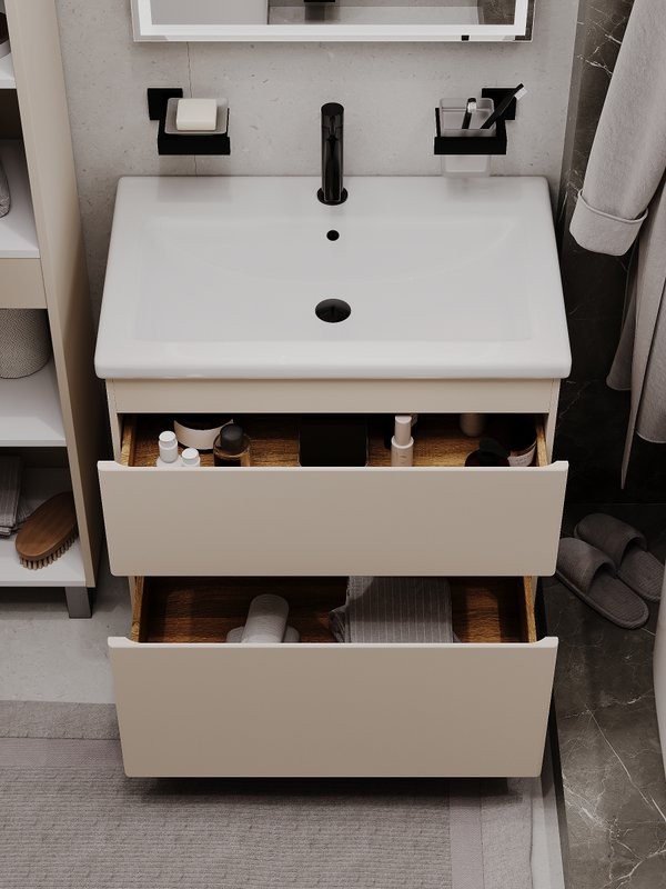 Тумба напольная SanStar Riana 70 Без раковины для ванной комнаты, cappuccino