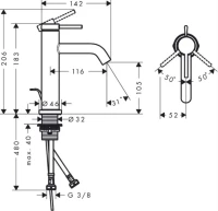 Смеситель для раковины Hansgrohe Tecturis S 110 73310000 хром Смеситель для раковины Hansgrohe Tecturis S 110 73310000 хром