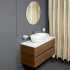 Мебель для ванной Armadi Art Vallessi 100 со столешницей белая, дуб темный