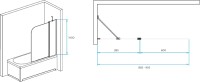 Шторка на ванну RGW Screens SC-011B 900x1400, профиль черный