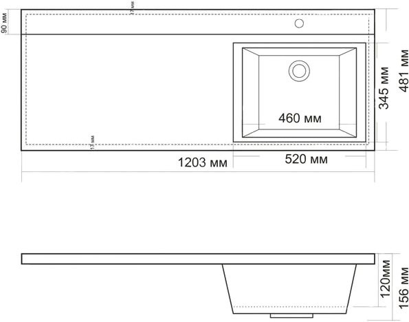 Тумба с раковиной SanStar Эллада 60 R