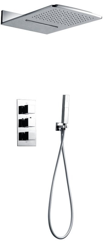 Душевой комплект AltroBagno Cascata 040101 Cr С ВНУТРЕННЕЙ ЧАСТЬЮ, хром