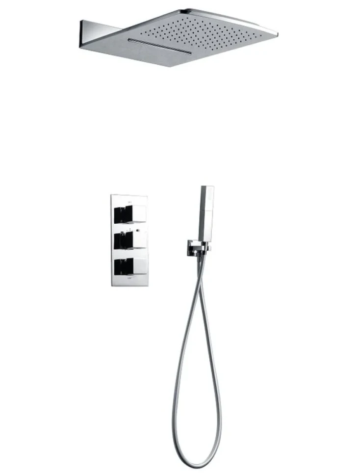 Душевой комплект AltroBagno Cascata 040101 Cr С ВНУТРЕННЕЙ ЧАСТЬЮ, хром