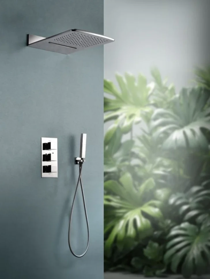 Душевой комплект AltroBagno Cascata 040101 Cr С ВНУТРЕННЕЙ ЧАСТЬЮ, хром