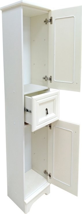 Шкаф пенал для ванной Misty Лувр R слоновая кость