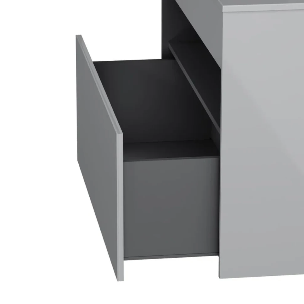 Тумба с раковиной AM.PM Func 100 белый глянец, со столешницей, раковина M8FWCC20550WG