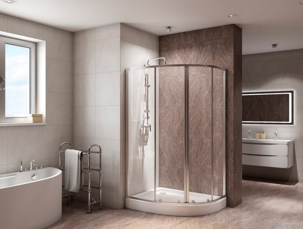 Душевой уголок BelBagno Due RH 2 100/80 C Cr
