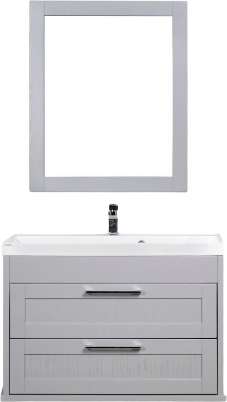 Мебель для ванной комнаты ValenHouse Эйвори 80, подвесная, серая