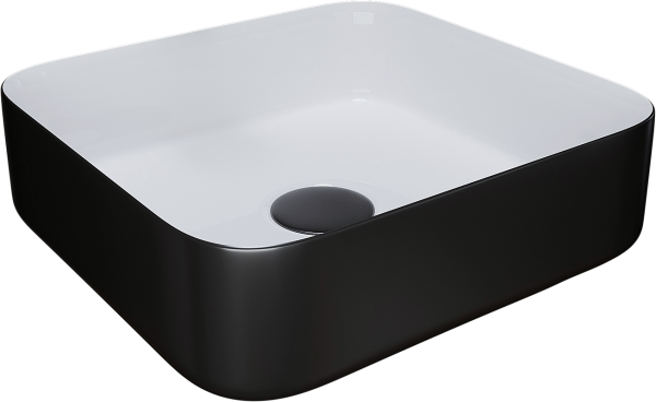 Накладная раковина Grossman GR-4042BW черно-белая