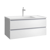 Тумба с раковиной Belux Фаворит 120 подвесная, белая глянцевая, раковина 120-01