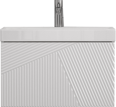 Тумба под раковину без столешницы Velvex Edge 60.1Y подвесная, белая