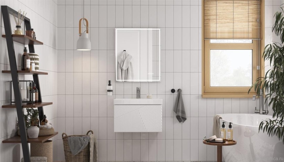 Тумба под раковину без столешницы Velvex Edge 60.1Y подвесная, белая