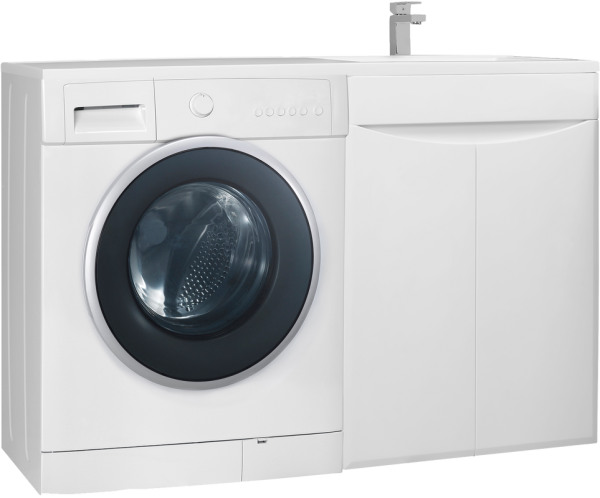 Тумба с раковиной Bellezza Олиссия 120 белая, под стиральную машину R